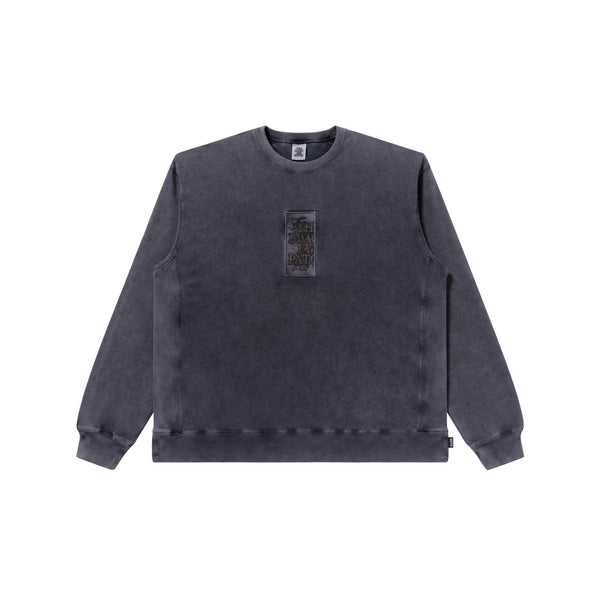 Handle With Care Pigment Dyed Crew Sweat, Black
