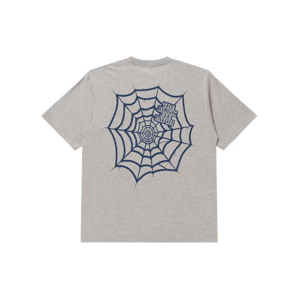 SPIDER WEB TEE HEATHER GRAY