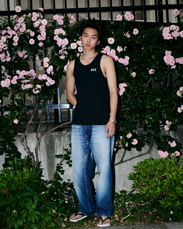 3 LETTER OE THERMAL TANK TOP WHITE