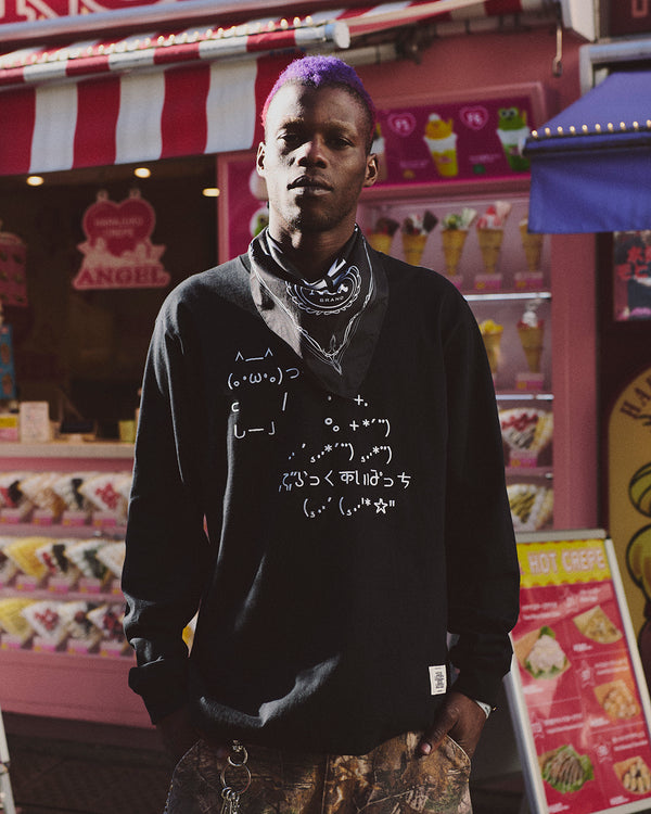 ASCII ART L/S TEE BLACK