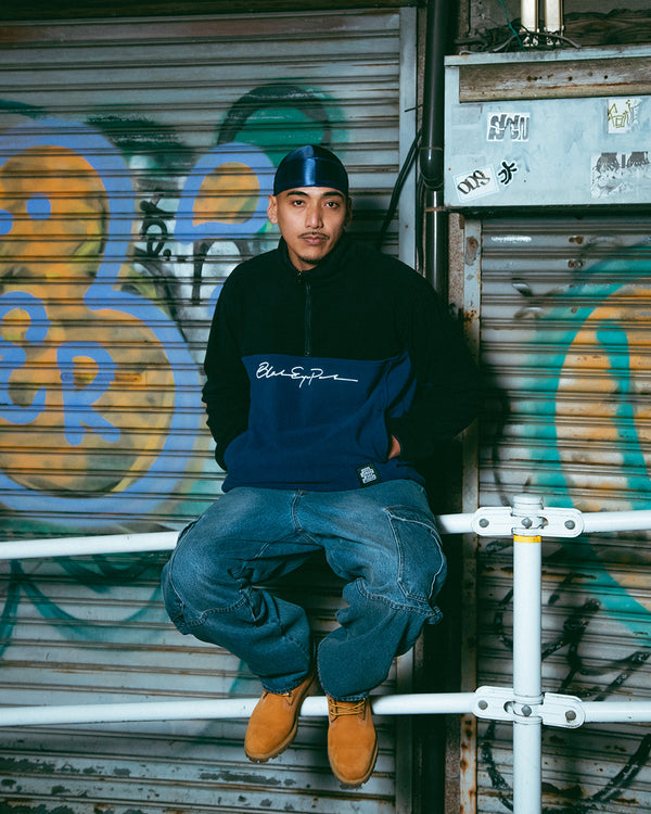 AUTOGRAPH LOGO HALF ZIP 2 TONE FLEECE ORANGE