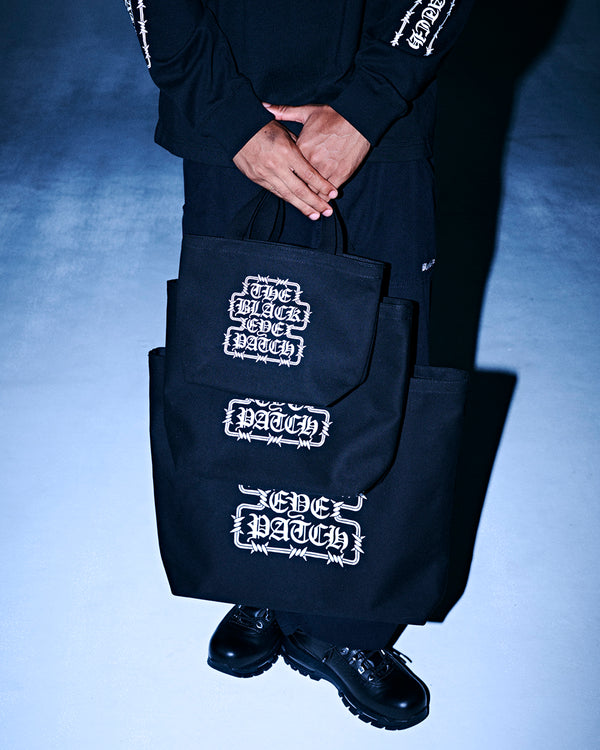 BARBED WIRE OG LABEL MEDIUM TOTE BLACK