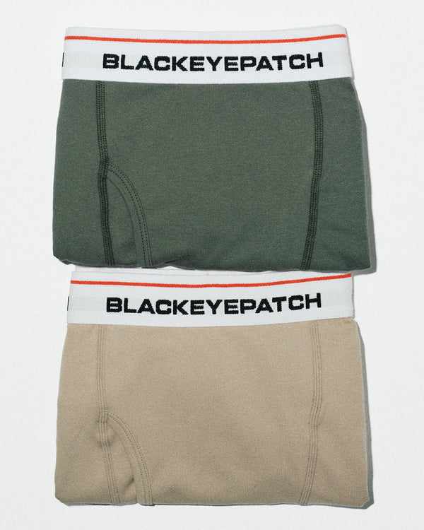 BASIC BOXERS OLIVE/BEIGE