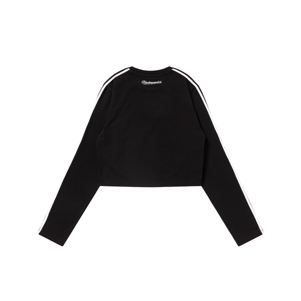 SMALL OG LABEL CROPPED L/S TEE BLACK