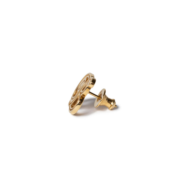 B EMBLEM EARRINGS GOLD