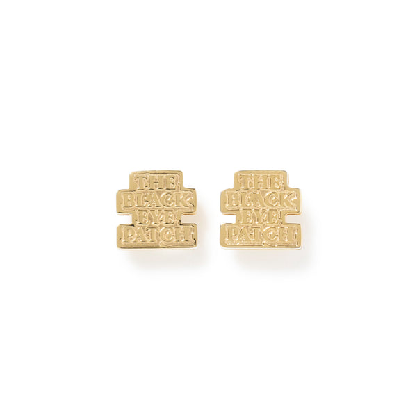 OG LABEL EARRING GOLD (2 PIECES)