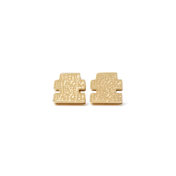 OG LABEL EARRING GOLD (2 PIECES)