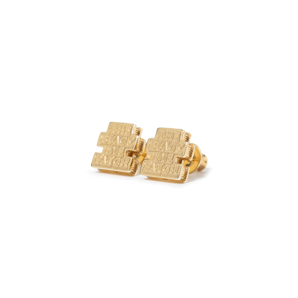 OG LABEL EARRING GOLD (2 PIECES)