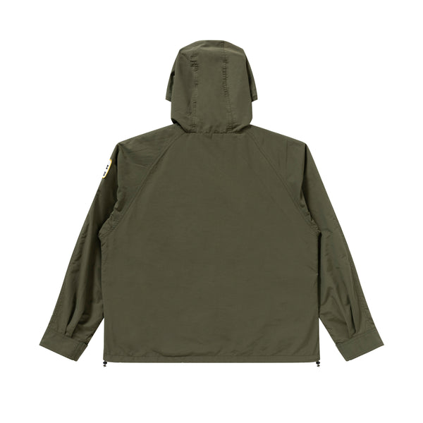 PATCHED LOGOS NYLON MOUNTAIN JACKET OLIVE