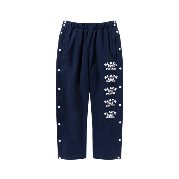 COLLEGE LOGO SNAP BUTTON SWEATPANTS NAVY