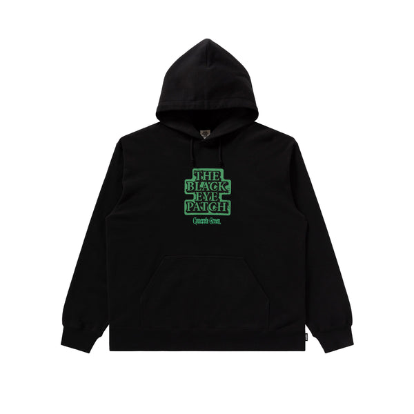 CONCRETE GREEN HOODIE BLACK