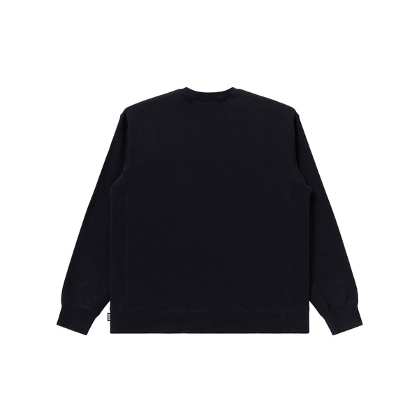 SMALL OG LABEL DECO CREW SWEAT BLACK