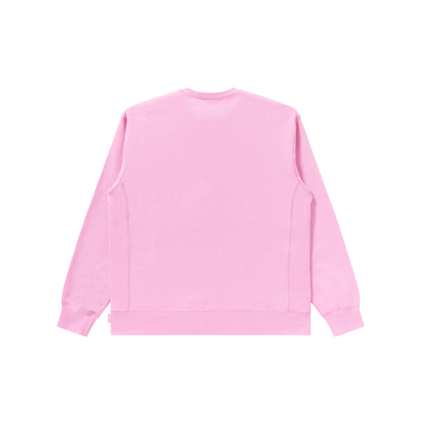 SMALL OG LABEL DECO CREW SWEAT PINK