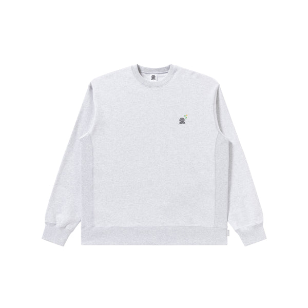 SMALL OG LABEL DECO CREW SWEAT ASH