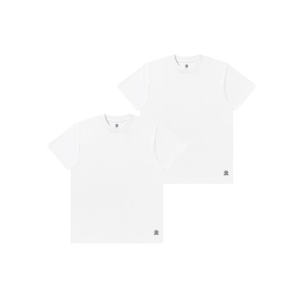 2 PACK CREW NECK TEE WHITE