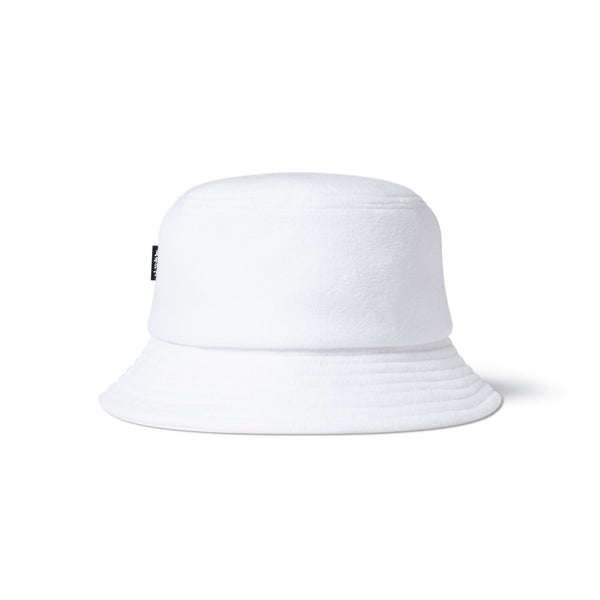 OG LABEL FLEECE BUCKET HAT WHITE