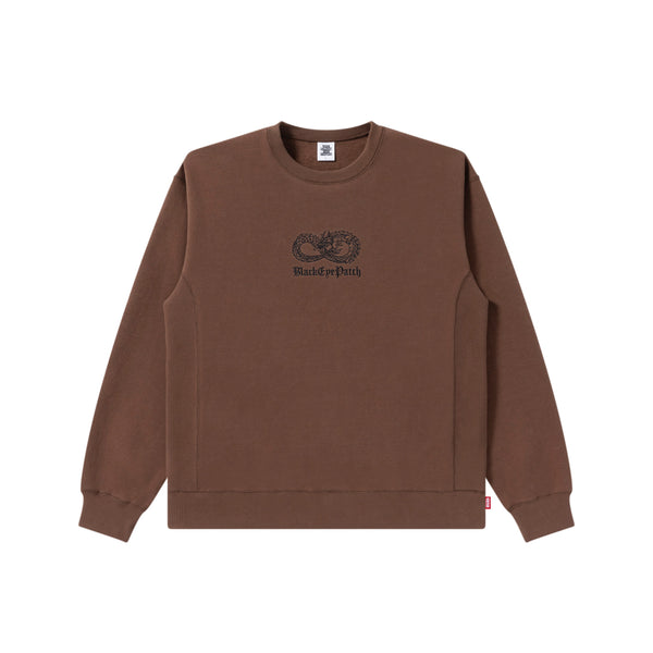 CHINATOWN STORE CREW SWEAT BROWN