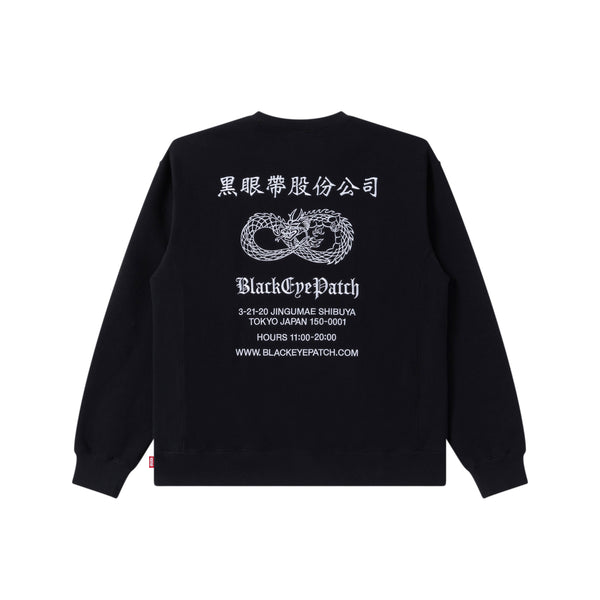 CHINATOWN STORE CREW SWEAT BLACK