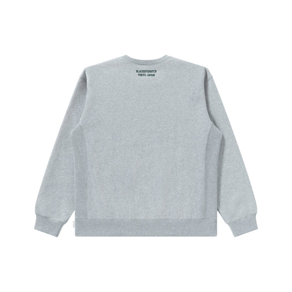 B EMBLEM HEAVYWEIGHT CREW SWEAT HEATHER GRAY