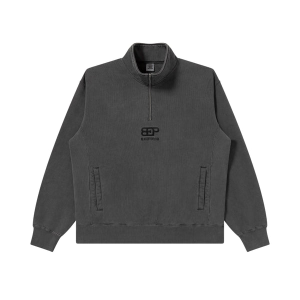 SUPERCAR LOGO HALF ZIP SWEAT CHARCOAL