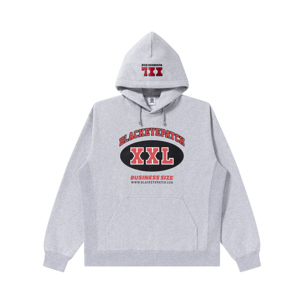 BUSINESS SIZE HOODIE HEATHER GRAY