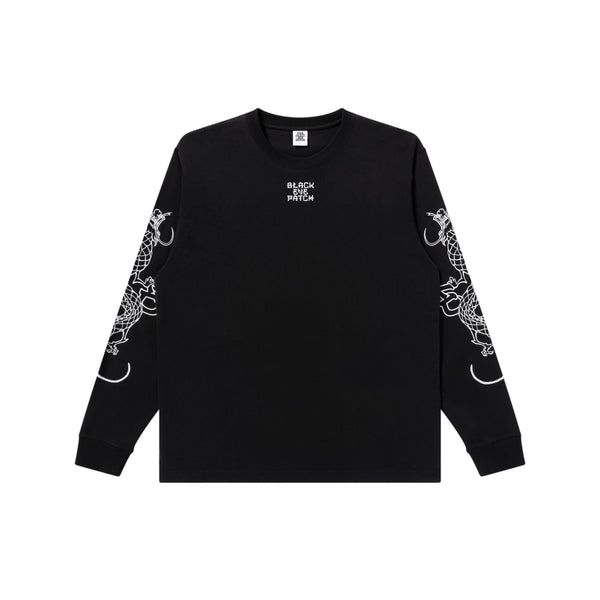 KANJI DRAGON L/S TEE BLACK