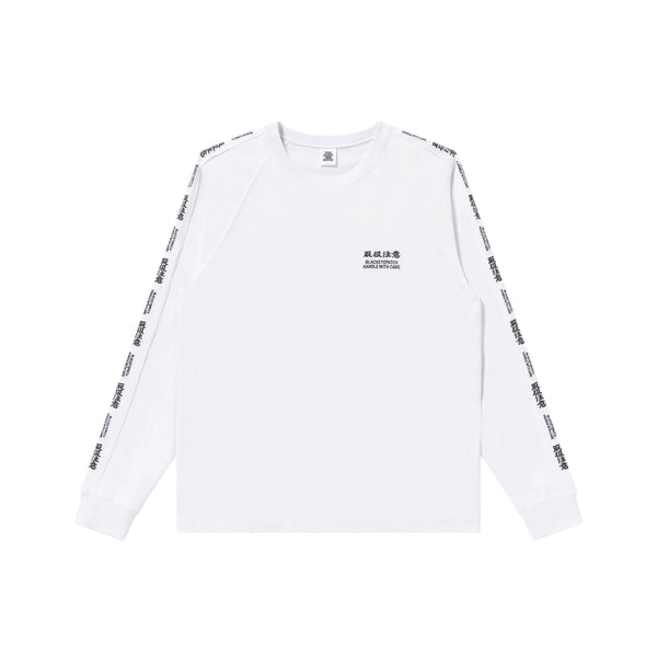 HWC EMBROIDERED RAGLAN L/S TEE WHITE