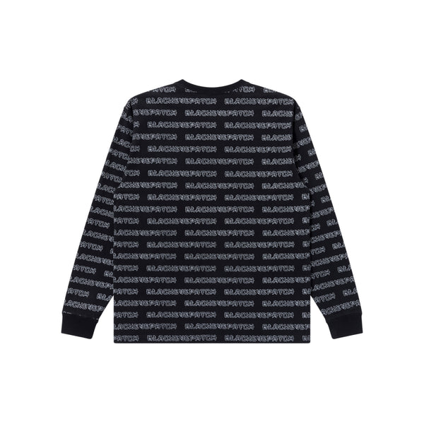 KANJI BORDERED L/S TEE BLACK