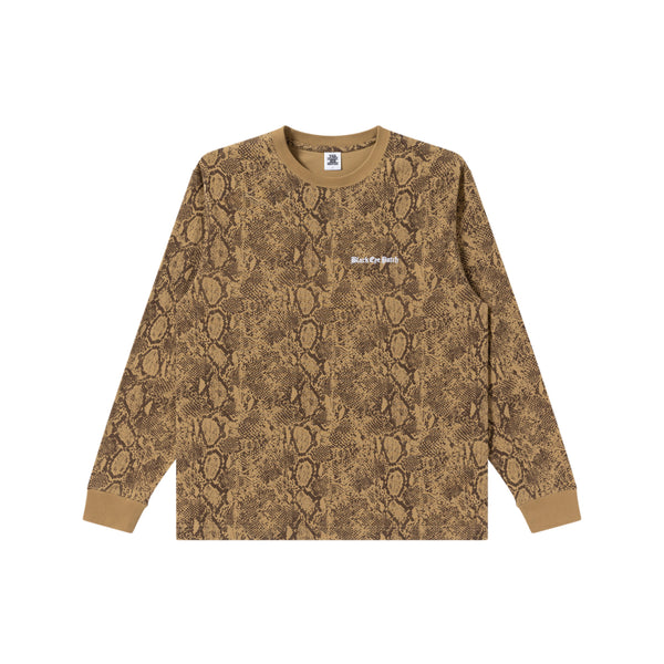 OE LOGO PYTHON L/S TEE SAND