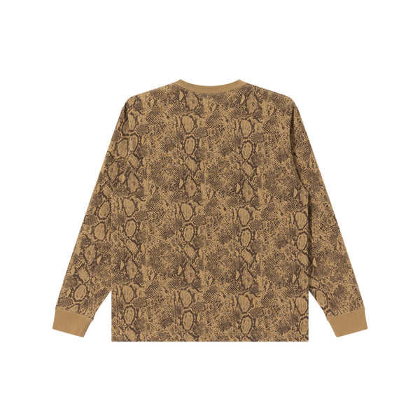 OE LOGO PYTHON L/S TEE SAND