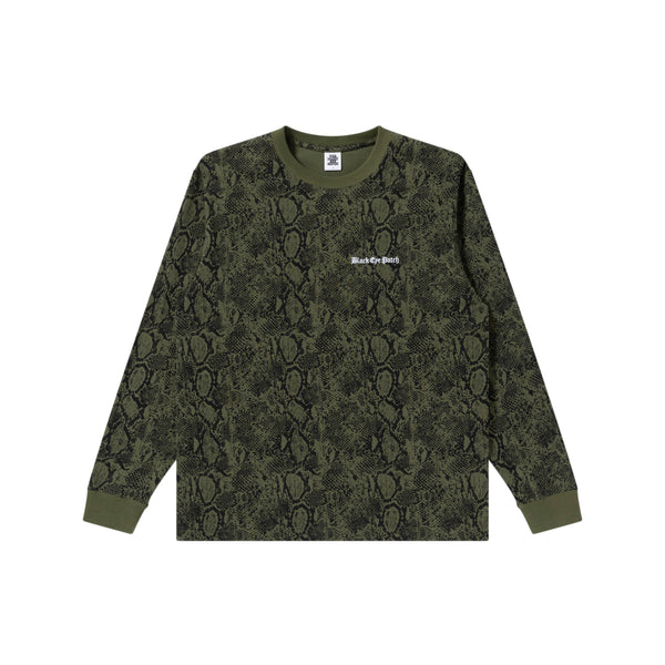 OE LOGO PYTHON L/S TEE OLIVE