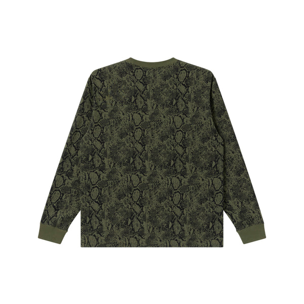 OE LOGO PYTHON L/S TEE OLIVE