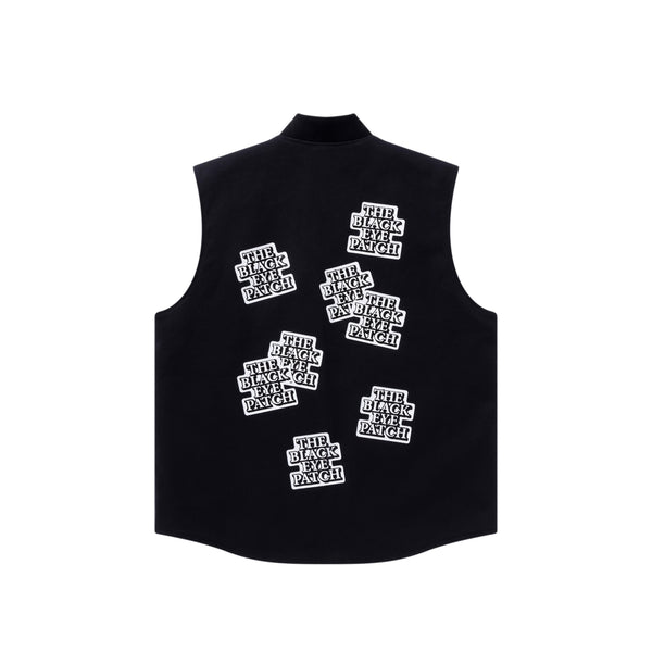 STICKER SLAPPED DUCK VEST BLACK