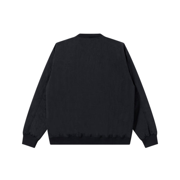 BLACKLETTER V NECK NYLON PULLOVER BLACK