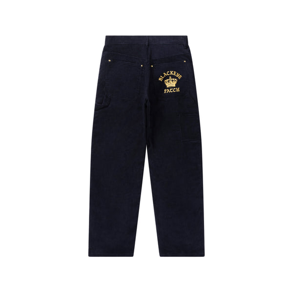 CROWN LOGO CORDUROY PAINTER PANTS NAVY