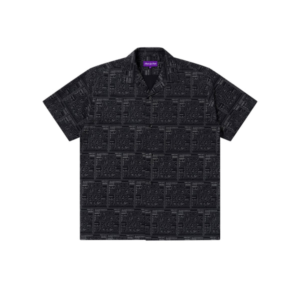 PRIORITY LABEL S/S RAYON SHIRT BLACK