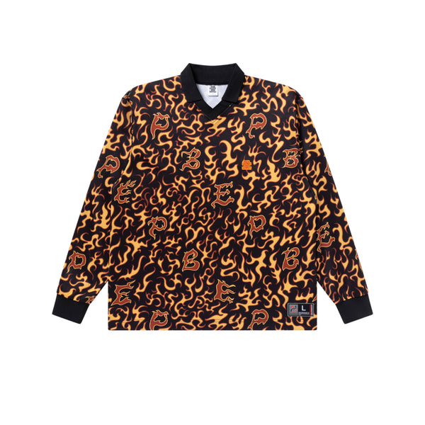 FLAME PATTERNED GAME SHIRT