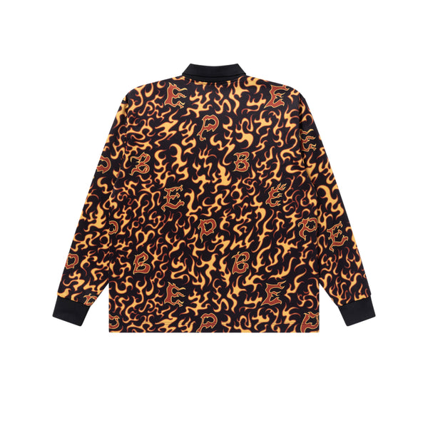 FLAME PATTERNED GAME SHIRT