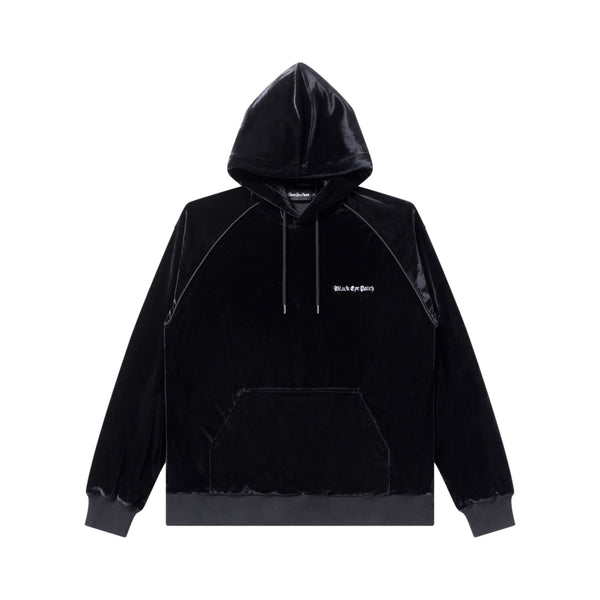 OE LOGO VELOUR HOODIE BLACK