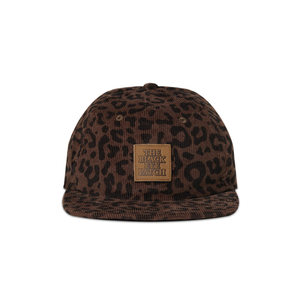 Leopard Patterned OG Label Corduroy Cap