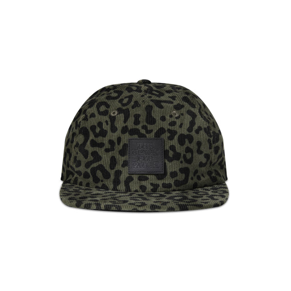 Leopard Patterned OG Label Corduroy Cap