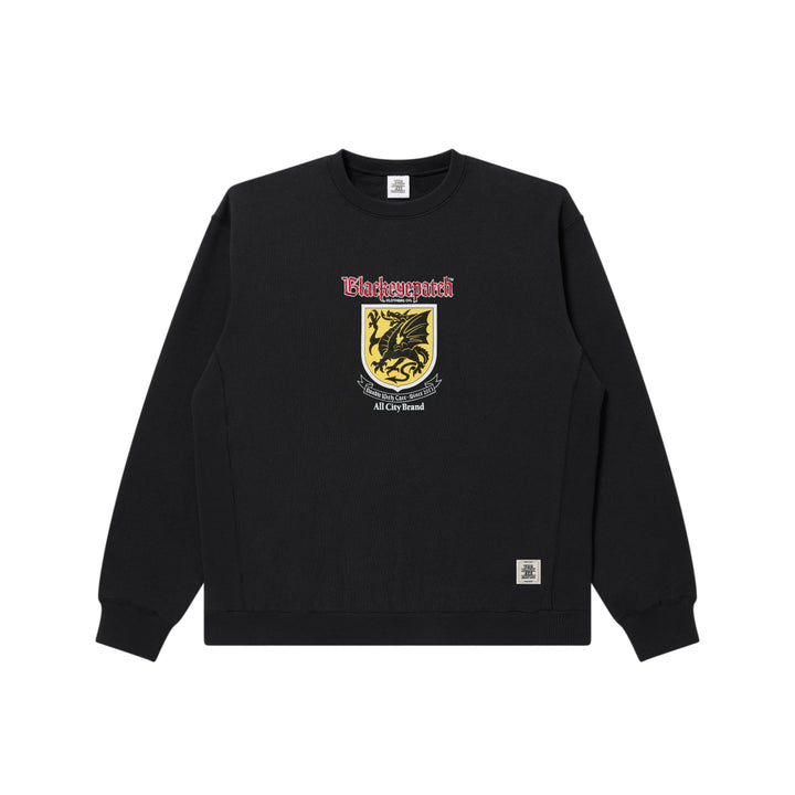 HERALDIC DRAGON CREW SWEAT BLACK