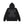 STENCIL LOGO EMBROIDERED ZIP HOODIE BLACK