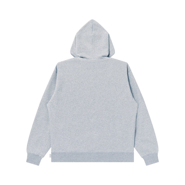 STACKED OE LOGO ZIP HOODIE HEATHER GRAY
