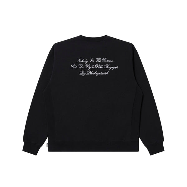 Serpentine Script Crew Sweat, Black