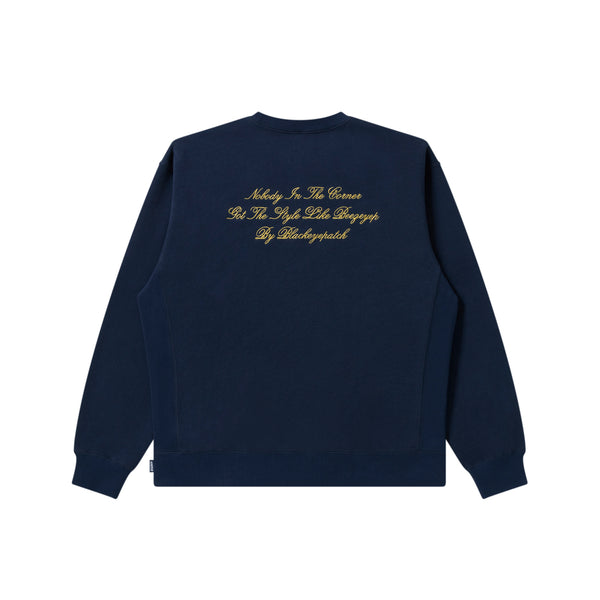 Serpentine Script Crew Sweat, Navy