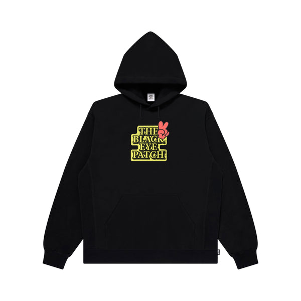 PEACE SIGN OG LABEL HOODIE BLACK