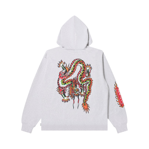 UE SKULL MONEY DRAGON ZIP HOODIE ASH