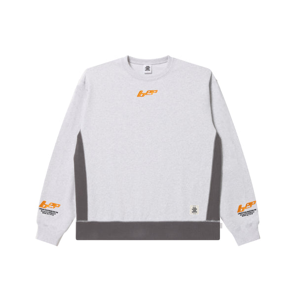 MEDIA PLAYER LOGO CREW SWEAT ASH