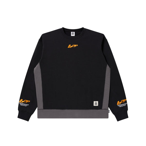 MEDIA PLAYER LOGO CREW SWEAT BLACK